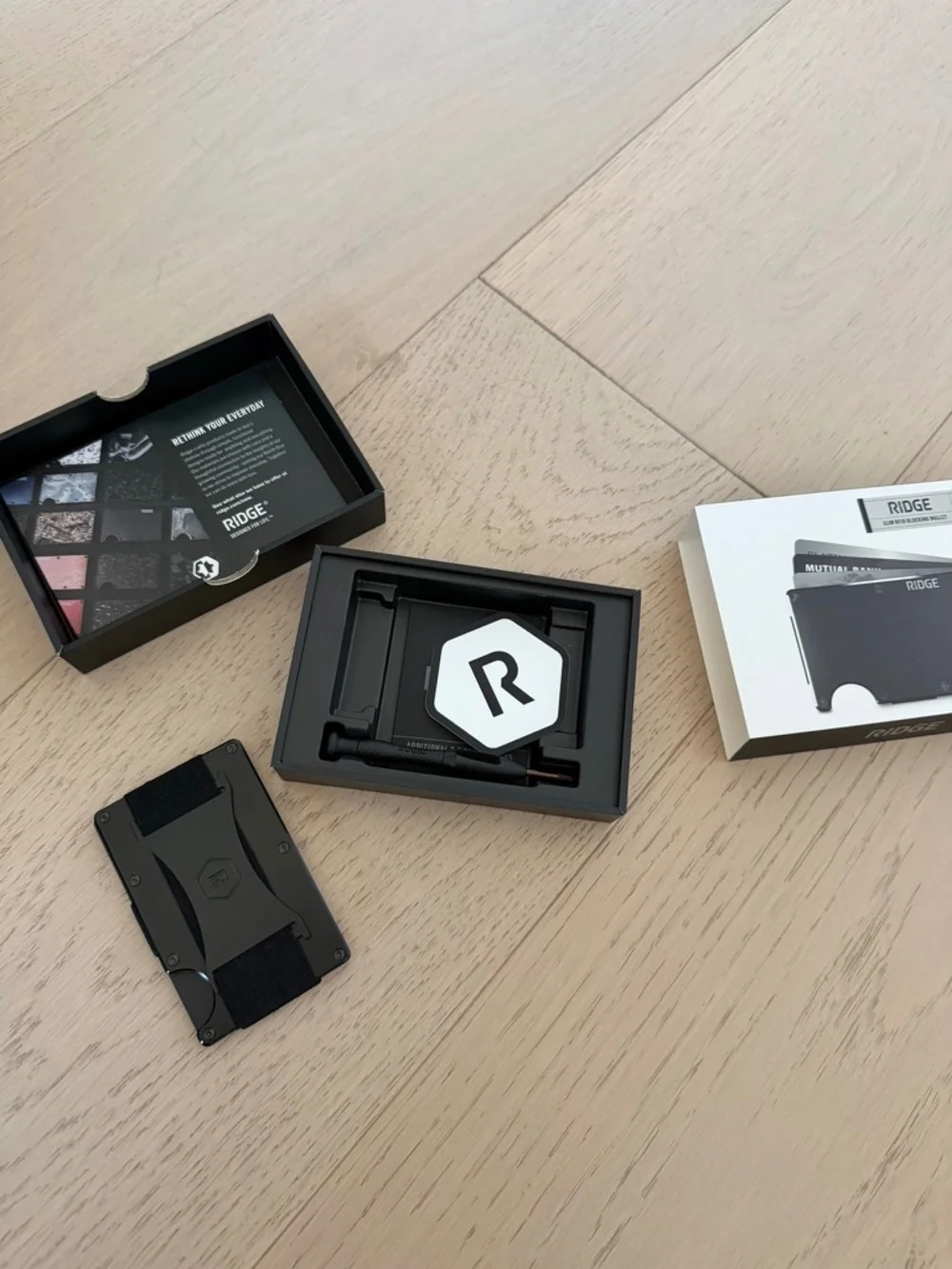 NEW Ridge RFID Blocking Wallet and Key Holder in Royal Black